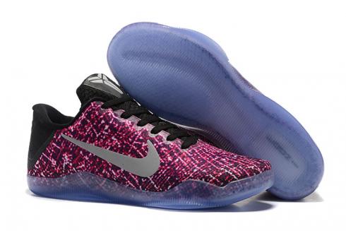 Nike Kobe XI 11 EM 3D Print Paars Zilver Zwart Heren Basketbalschoenen 836184