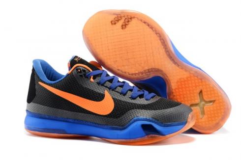 Chaussures de basket Nike Zoom Kobe X 10 Low Homme Noir Bleu Orange 745334