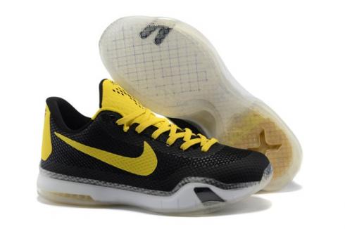 Nike Zoom Kobe X 10 Low Мужские баскетбольные кроссовки Черный Желтый 745334