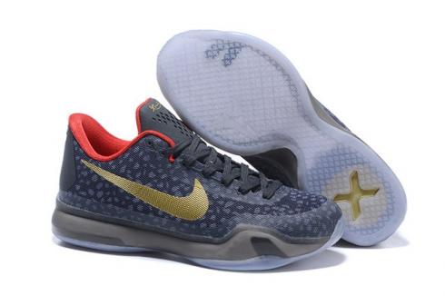 Pánské basketbalové boty Nike Zoom Kobe X 10 Low Wolf Gray Gold Red Stone 745334