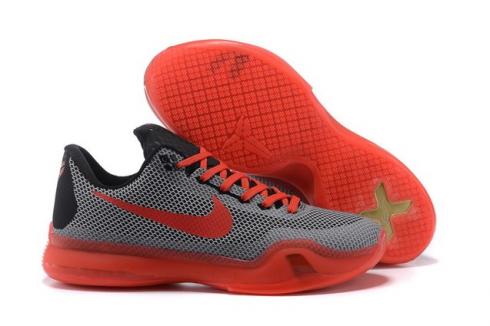 Nike Zoom Kobe X 10 低狼灰色紅色男士籃球鞋 745334