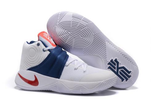 Nike Kyrie 2 EP Irving Hvid Rød Blå USA 4. juli Rio Olympics Sneakers 820537-164