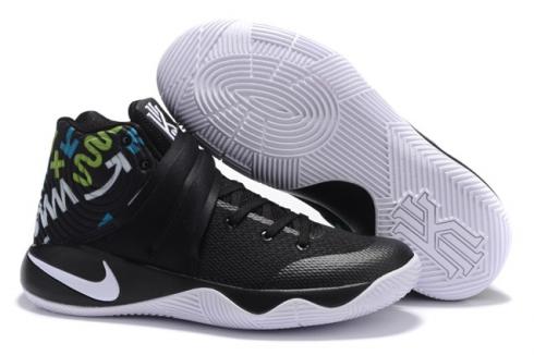 Sepatu Basket Pria Nike Kyrie 2 II Effect EP Ivring Hitam Putih Biru Hijau 819583 450