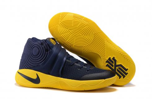 Nike Kyrie II 2 Cavaliers Midmight Navy Gold Chaussures de basket-ball pour hommes 819583-447
