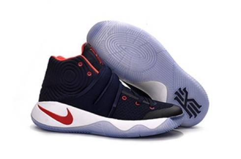 Nike Kyrie II 2 Irving Navy Biru Putih Merah Pria Sepatu Basket Sepatu 820537