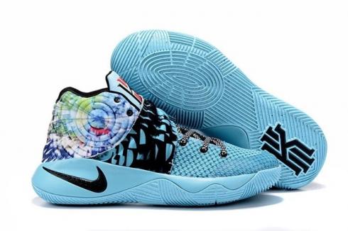 Nike Kyrie II 2 Tie Dye Effect Azul claro Negro Multi Color Zapatos 819583 Unisex