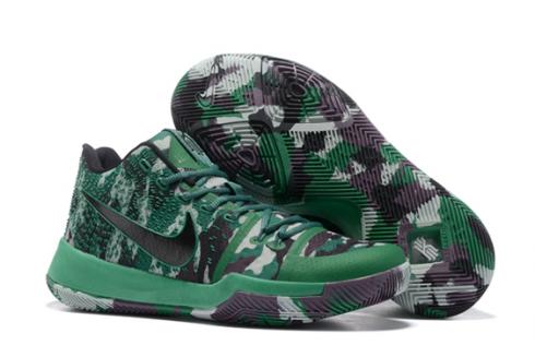 Nike Zoom Kyrie 3 Camuflaje Verde Hombres Zapatos All Star