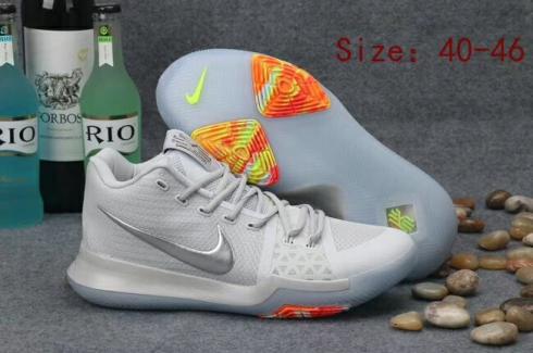 Nike Zoom Kyrie 3 EP Heren Basketbalschoenen Lichtgrijs Zilver