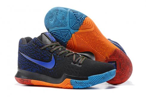 Nike Zoom Kyrie III 3 Flyknit black sapphire blue Męskie Buty do koszykówki