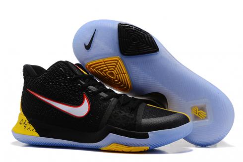 Nike Zoom Kyrie III 3 Men Basketball Shoes Black Yellow White Black