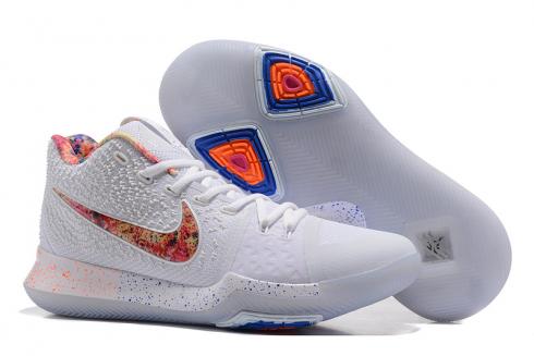 Nike Zoom Kyrie III 3 heren basketbalschoenen wit licht oranje nieuw