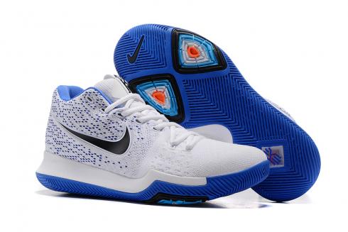 Nike Zoom Kyrie III 3 branco azul masculino tênis de basquete Flyknit