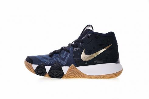 Nike Kyrie 4 Pitch Blau Metallic Gold Basketballschuhe 943807-403