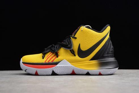 รองเท้าบาสเก็ตบอล Nike Kyrie V 5 EP Yellow Black Jaune Ivring AO2919-700
