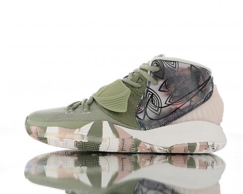 Nike Zoom Kyrie 6 PE Greey Camo Noir Vert Chaussures CQ7824-303