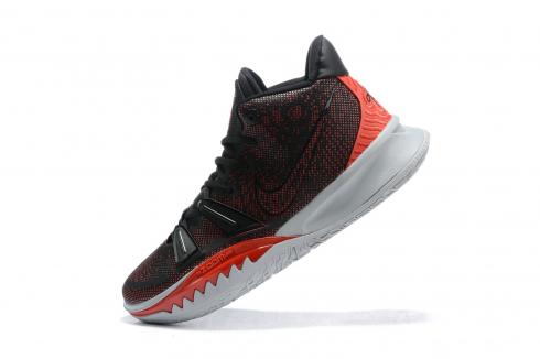 Sepatu Basket Nike Kyrie 7 VII Pre Heat EP Hitam Merah Abu-abu Rilis Baru CQ9327-103