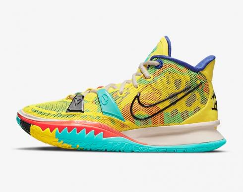 Nike Zoom Kyrie 7 EP 1 World 1 People Yellow Strike Green Abyss Bright Crimson CQ9327-700