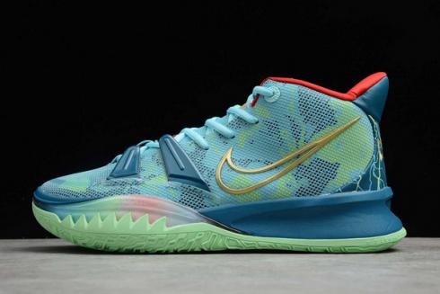 Nike Zoom Kyrie 7 EP Lake Blue Metálico Ouro Verde Abyss DC0588-400