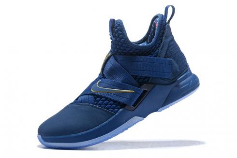 Nike LeBron Soldier 12 Agimat Blue Gold AO4054 500