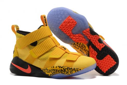 Nike Zoom LeBron Soldier XI 11 Mænd Basketball Sko Gul Orange 897645