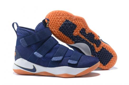 Nike Zoom Lebron Soldier XI 11 Dark Blue Gold 897645-402