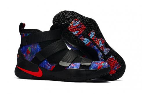 Nike Zoom Lebron Soldiers XI 11 czarne kolorowe buty młodzieżowe Big Kid