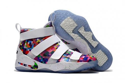 Pánské basketbalové boty Nike Zoom Lebron Soldiers XI 11 white rainbow