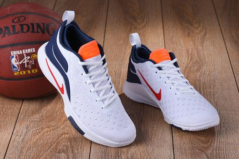 Nike Zoom LEBRON Witness 2 FLYKNIT Pria Basket Putih Biru Oranye