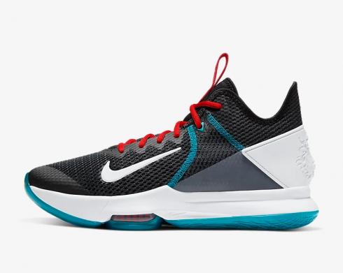 Nike Zoom LeBron Witness 4 Siyah Kırmızı Cam Mavi Beyaz BV7427-005,ayakkabı,spor ayakkabı