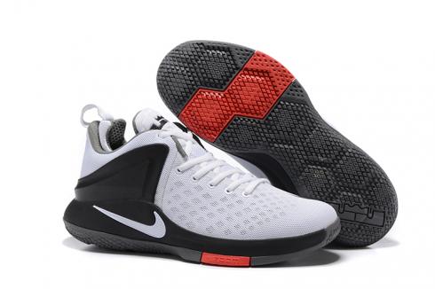 Nike Zoom Witness Lebron James Blanc Noir Gris Chaussures de basket-ball 852439-100