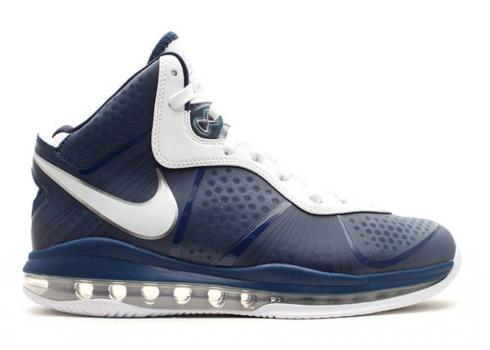 Nike Lebron 8 V 2 中海軍藍銀色深色 O 金屬白色 429676-400