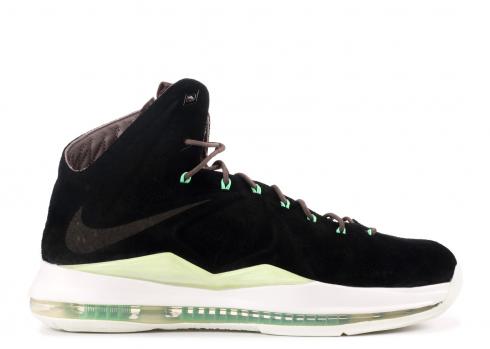 Lebron 10 Ext Qs Black Suede Trmln Brown Black Dark Fld 607078-001