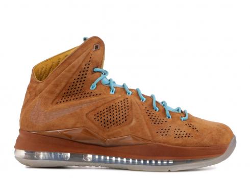 Lebron 10 Ext Quickstrike Brown Suede Blue Td Soul Pl Hazelnut 607078-200