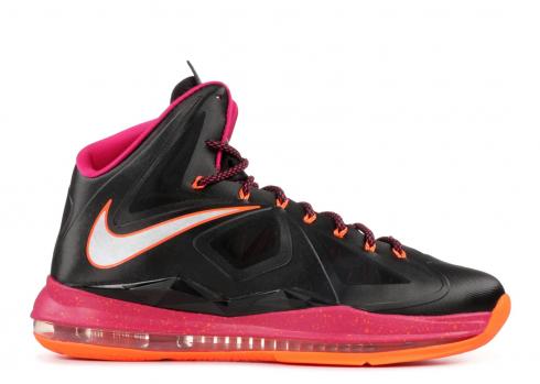 Lebron 10 Floridians Silver Frbrry Black Total Orange Metallic 541100-005