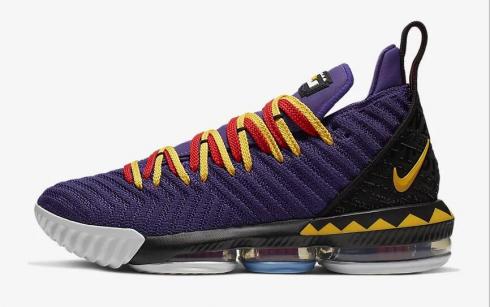 Nike LeBron 16 Court Purple Comet Red Tour Yellow CI1520-500