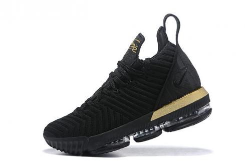 Nike LeBron 16 Im King Schwarz Metallic Gold BQ5970 007 Zu verkaufen