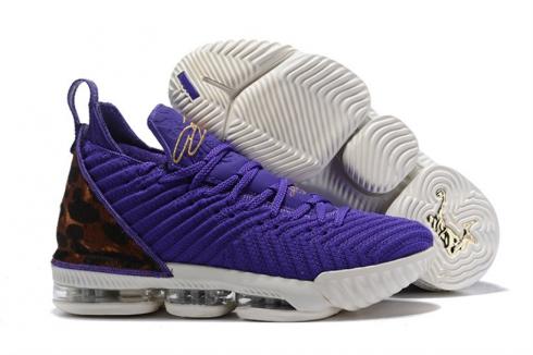 Nike LeBron 16 KING LBJ16 Purple Leopard AO2595
