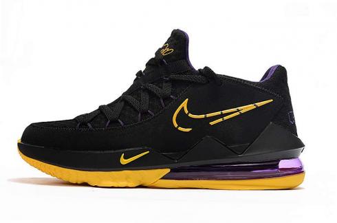 2020 年耐吉 Lebron XVII 17 低黑黃紫色籃球鞋 CD5007-058
