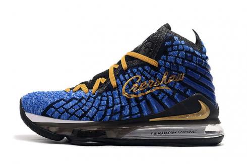 2020 Nike Zoom Lebron XVII 17 Black Blue Metallic Gold James Basketball Shoes Release Date BQ5056-407