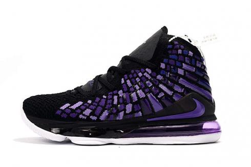 2020-as Nike Zoom Lebron XVII 17 Black Purple Online James kosárlabdacipőt, Megjelenés dátuma BQ3177-040