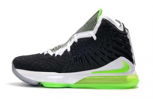 2020 Nike Zoom Lebron XVII 17 Noir Blanc Vert Chaussures de basket-ball Date de sortie BQ3177-030