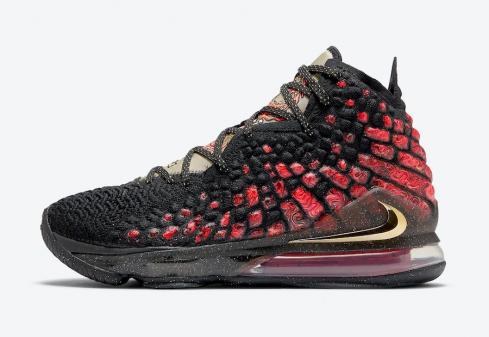 Nike LeBron 17 EP Courage Black Red Basketball Shoes CD5054-001