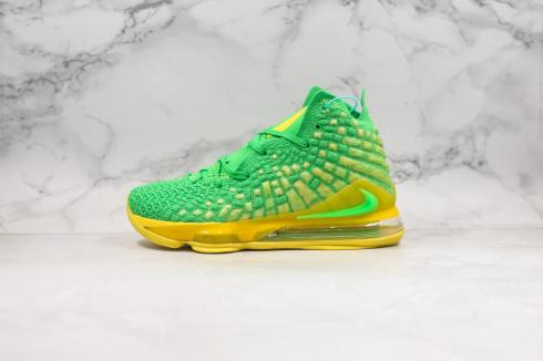 Nike Zoom Lebron XVII James 17 Zelená Žlutá Basketbalová obuv BQ3177-917