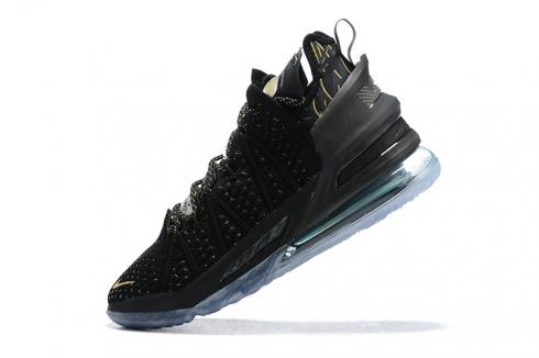 Nové vydanie Nike Zoom Lebron 18 XVIII Black Metallic Gold Basketbalové topánky King James AQ9999-007