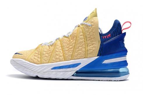 Nike LeBron 18 XVIII Amarelo Azul DB7644-800