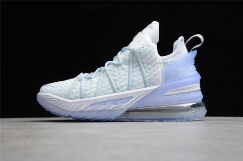Nike Zoom Lebron 18 Play for the Future Wit Blauw Tint CW3156-400