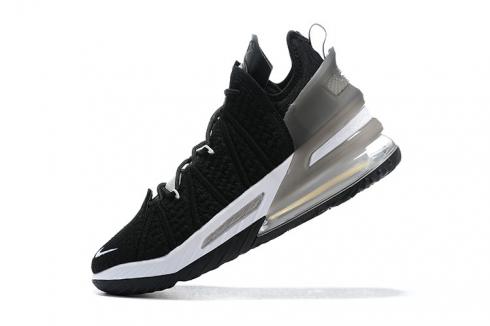 Nike Zoom Lebron 18 XVIII Black White Grey King James Basketball Shoes Release Date AQ9999-010