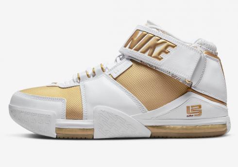 Nike Zoom LeBron 2 Maccabi Bianche Metalliche Oro Varsity Crimson DJ4892-100