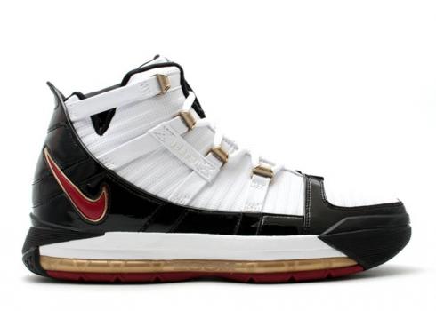 Nike Zoom Lebron 3 Remix Goud Metallic Zwart Varsity Crimson Wit 31214715326