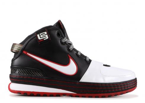 Zoom Lebron 6 Hvid Sort Varsity Rød 346526-101